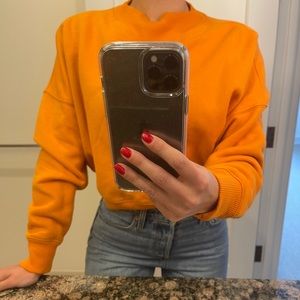 Aritzia Wilfred Free Orange Sweater
